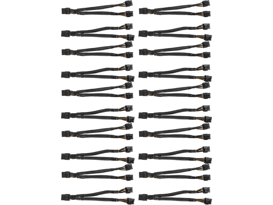 Adaptador De Gpu Pcie De 8 Pines A Doble 2x (6+2) De 20 Piezas