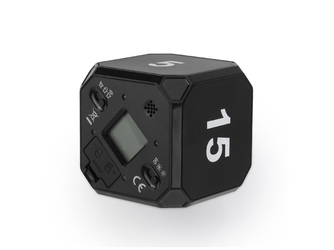 Timer Cubo Rotativo Con Sensor De Gravedad Y Led, Temporizador Digital Para Cocina, Estudio Y Ejercicio, 5-45 Minutos, Alarma Silenciosa