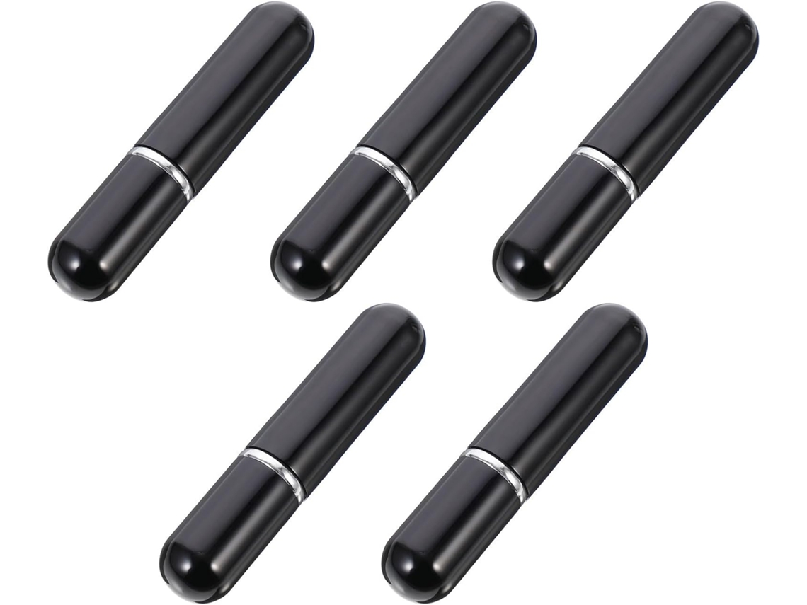 Lot De 5 Frascos Vaporisateurs Parfum Mini 5ml En Verre Negro Réutilisables Fine Brume Pour Voyage