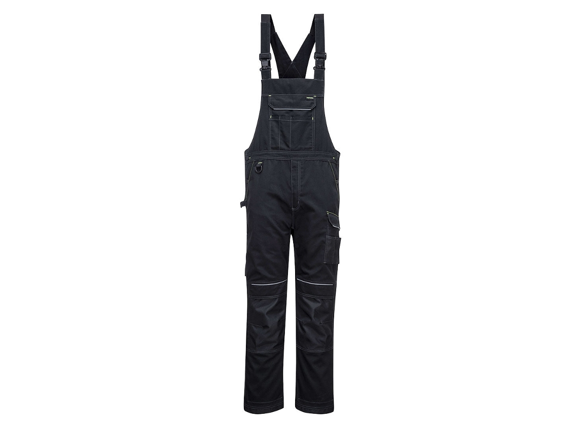 Bungarees de trabajo Pw3: máxima funcionalidad y durabilidad / Negro / M Portwest