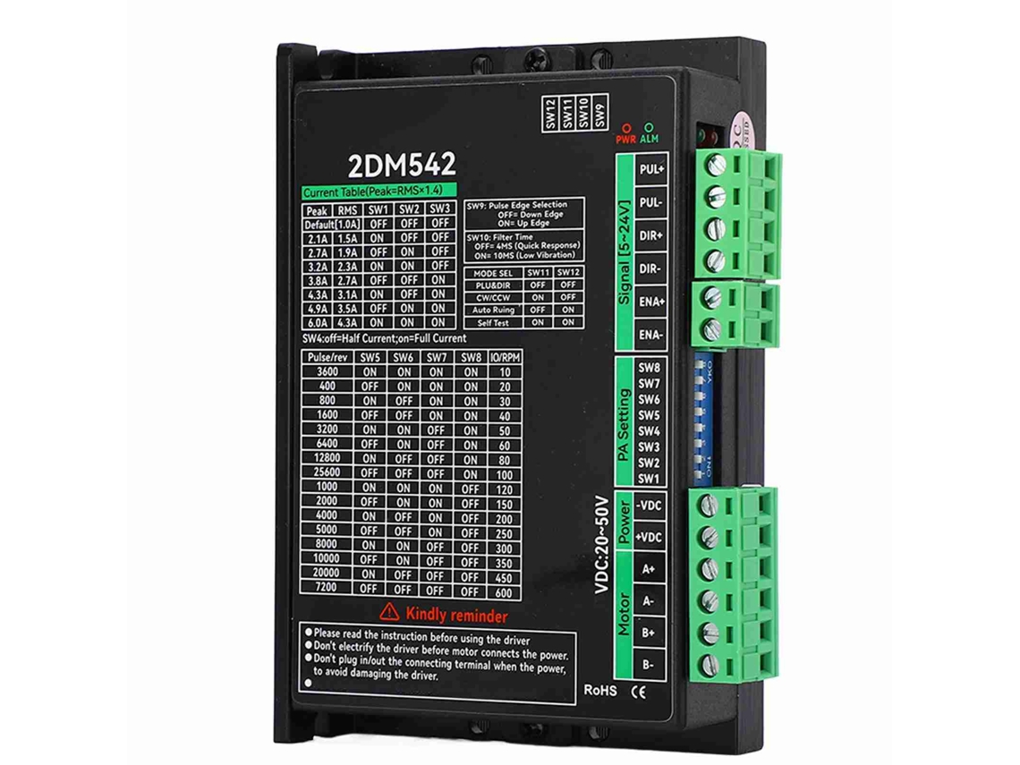 Controlador de motor paso a paso 2dm542 20 50vcc