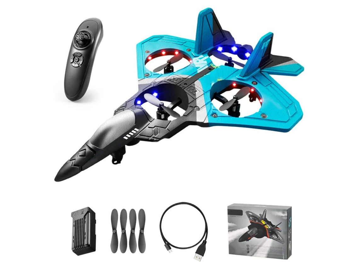 2026-avión De Control Remoto Rc Fighter Quadcopter Con Función De Flip 360°, Altitude Hold Y Modo Gravitatorio, Juguete Para Niños Y Principiantes
