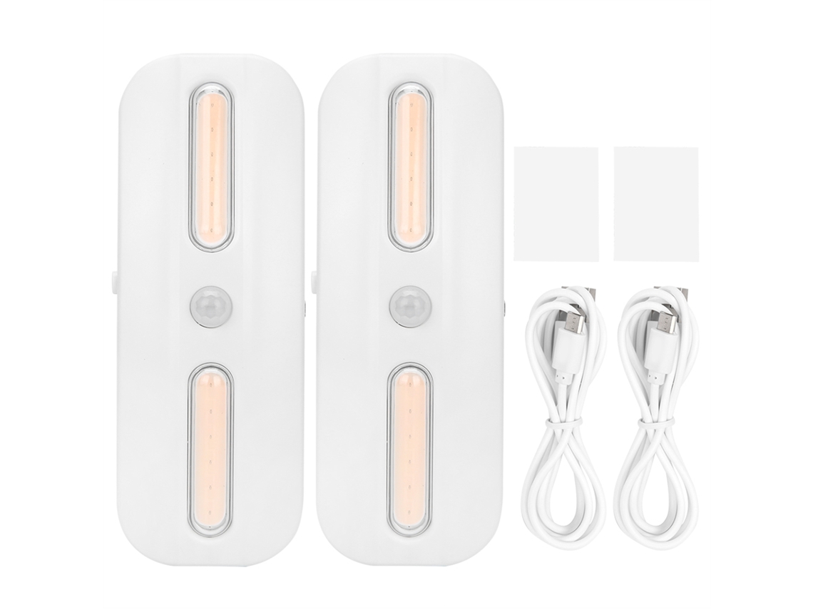 2026-lámpara Nocturna Usb 2cob Con Sensor De Movimiento Para Armario, Gabinete Y Pasillo Luz Morada Y Blanca