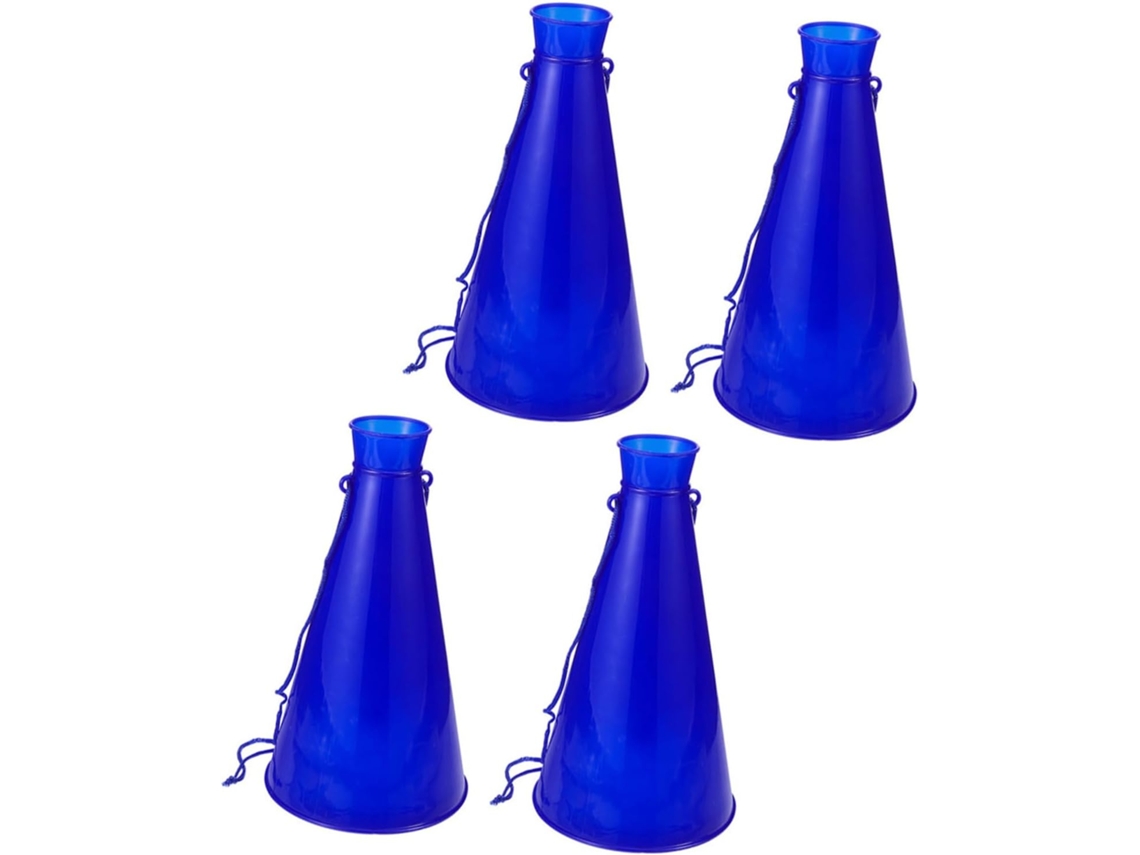 Megáfonos De Plástico Azul Atractivos, Paquete De 4