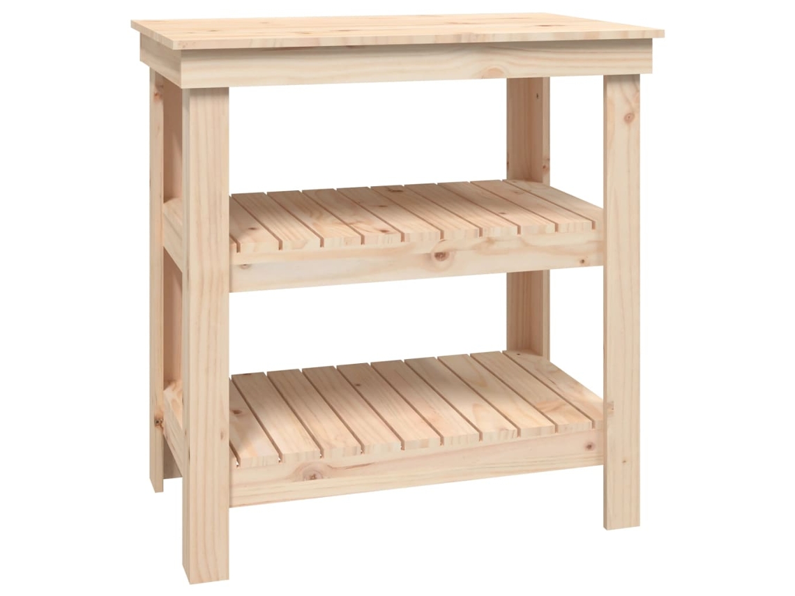 Maison Exclusive - Banco De Trabajo De Madera Maciza De Pino 78,5x50x80 Cm