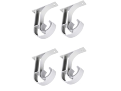 2026altiro-soportes Para Barra De Cortina De 4 Piezas, Aluminio, Montaje En Pared/techo, Soporte Para Barra De 28 Mm, Blanco