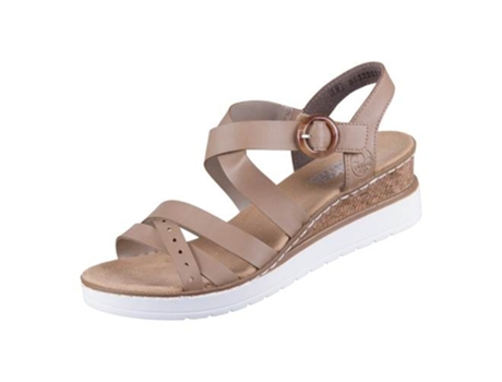 Sandalias RIEKER Material sintético Mujer (40 EU - Beige)