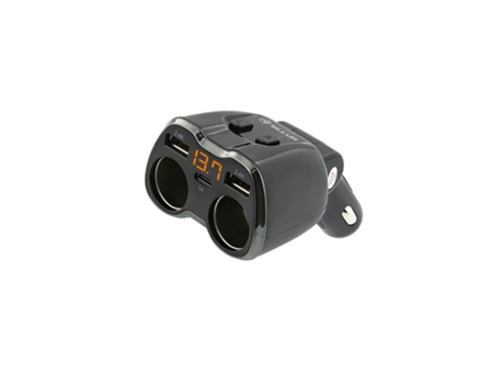 Divisor de encendedor de cigarrillos TELLUR de 2 enchufes, 2 x USB Tipo-C