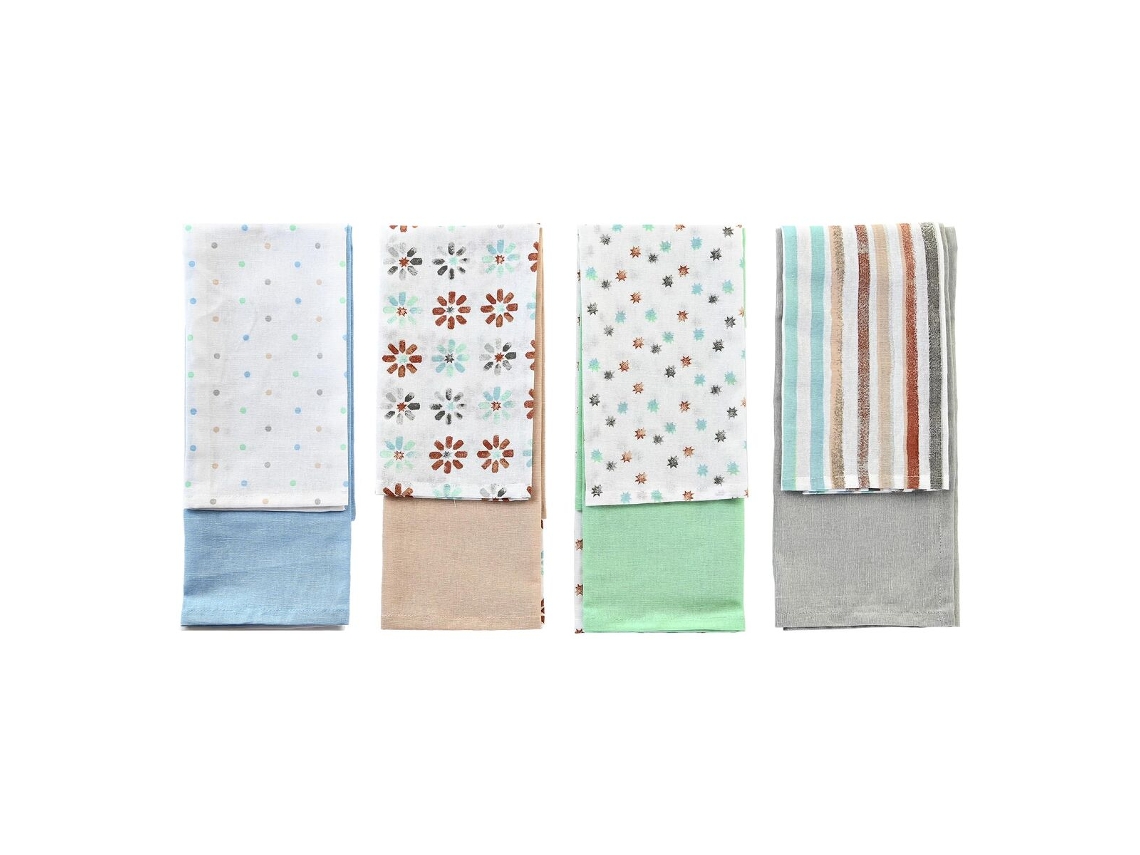 Paño de Cocina DKD Home Decor 2 Piezas 4 Unidades 60x40x0,5 cm Algodón