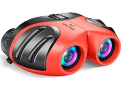 Binoculares para niños, binoculares de alta resolución 8x21 para niños de 3 a 12 años, juguetes para niños, color rojo USHION