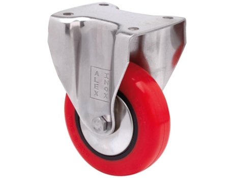 Rueda fija inox.17bhi60cp-ppia poliamix-poliur.rojo eje liso ALEX