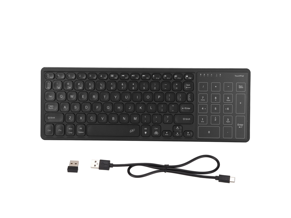 Baoj-2026 nuevo teclado inalámbrico con panel táctil