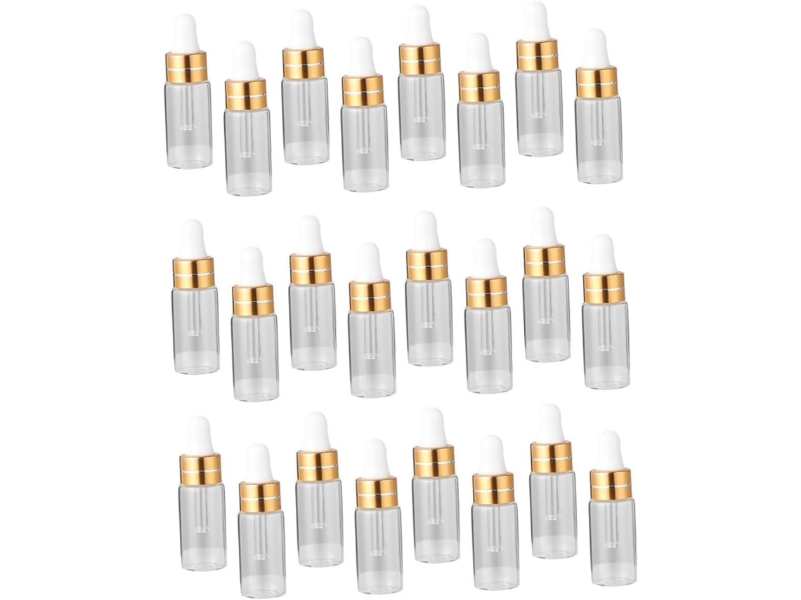 Conjunto De 50 Frascos Conta-gotas De Vidro Para Óleos Essenciais.