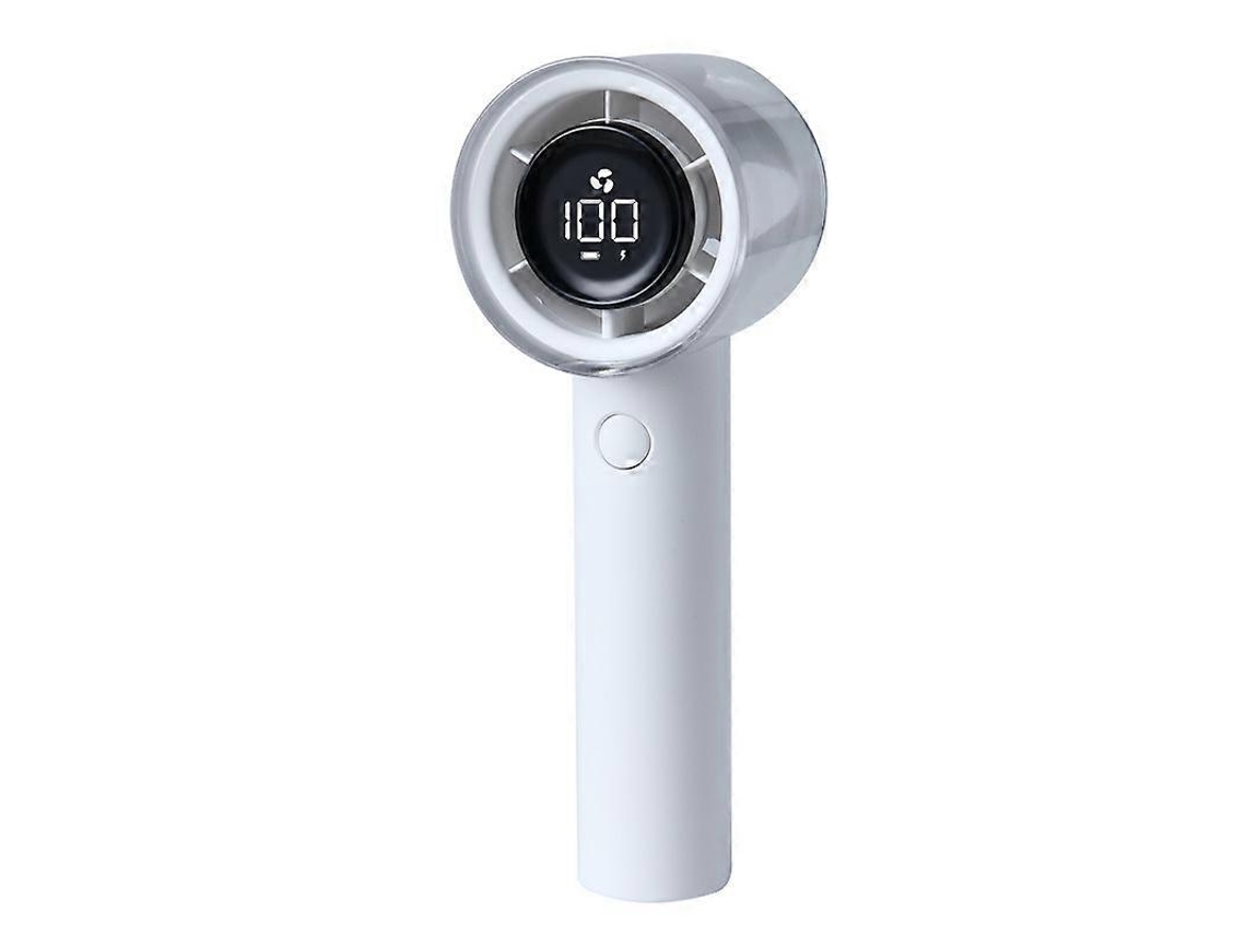 Mini ventilador de escritorio con pantalla digital, USB, blanco, 62x52x155mm BRILVIBERA