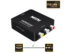 Adaptador Conversor Vídeo Tv Digital Hdmi Rca Av Blanco