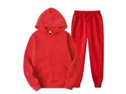 2026-conjunto De Sudadera Con Capucha A Rayas De Manga Larga Para Hombre Casual Bws Xl Rojo
