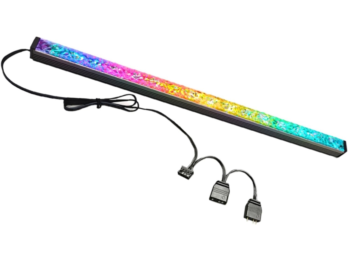 Carcasa De Ordenador Con Iluminación Rgb Y Tira Magnética De Aluminio Con Forma De Diamante.