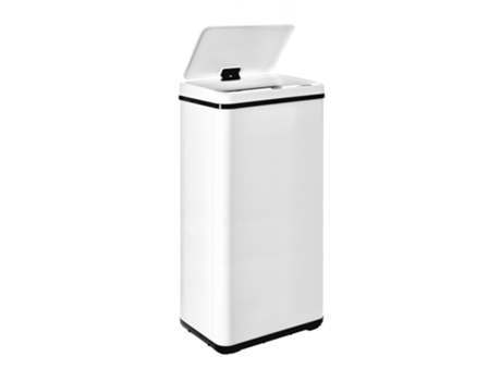 Cubo de Basura Inteligente de 60L WELLHOME con Apertura Automática, Blanco, 35,5x26x79,5cm