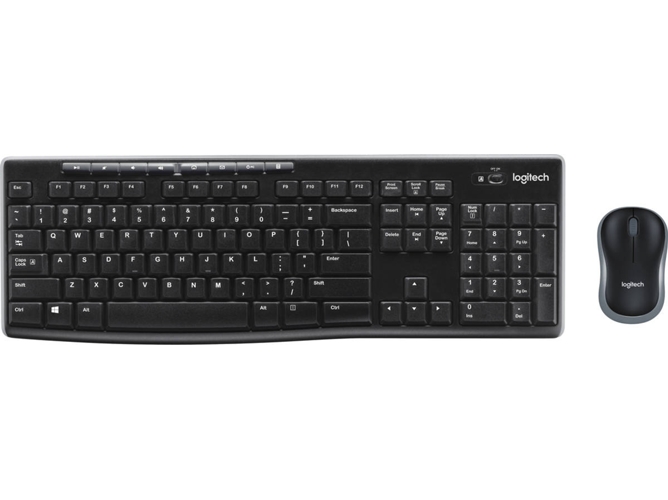 Teclado LOGITECH MK270 (Inalámbrico - Layout Francés - Teclado Numérico)