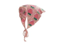2026-bufanda De Cabeza Tejida Al Crochet Estilo Francés Para Niñas Con Patrón De Flores Y Lazos Ajustables