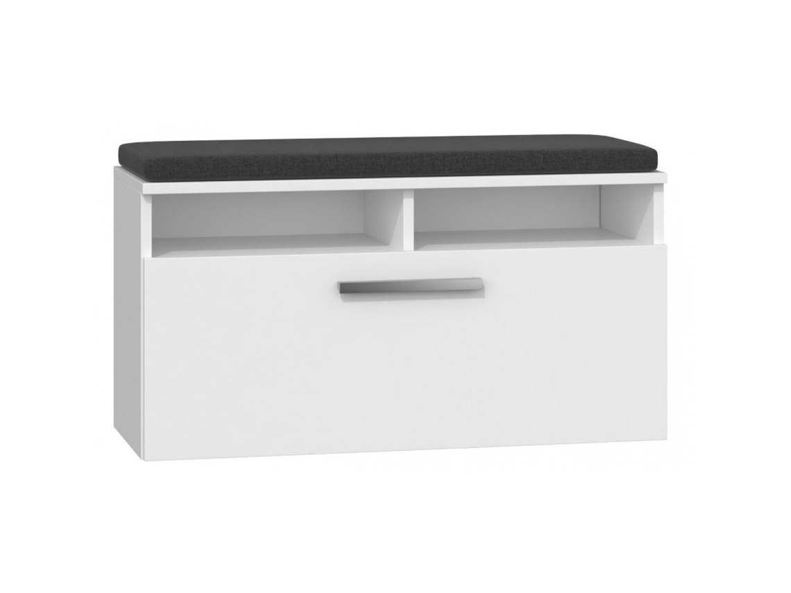 Zapatero TOP E SHOP RIVA SZAFKA BIEL Blanco Plateado Laminado ABS