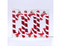 Adornos navideños, colgantes pequeños, regalos navideños: Bastones de caramelo Seven Yunzii (paquete de 6)