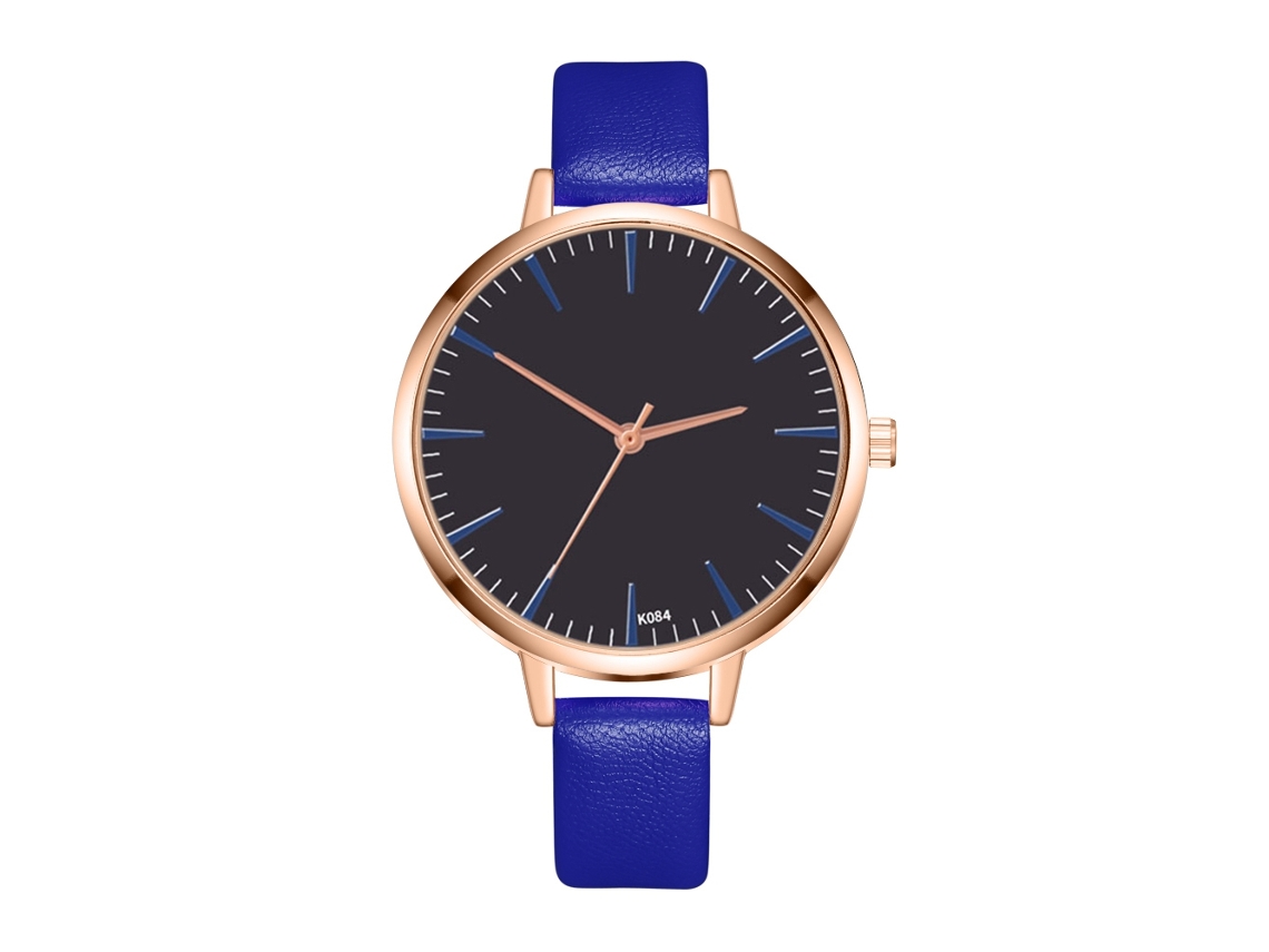 Reloj De Pulsera Zhoulifa Para Mujer De Piel Sintética Con Movimiento De Cuarzo - Azul