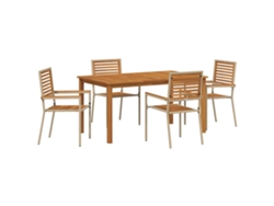 Maison Exclusive - Juego de comedor de jardín de 5 piezas en color beige