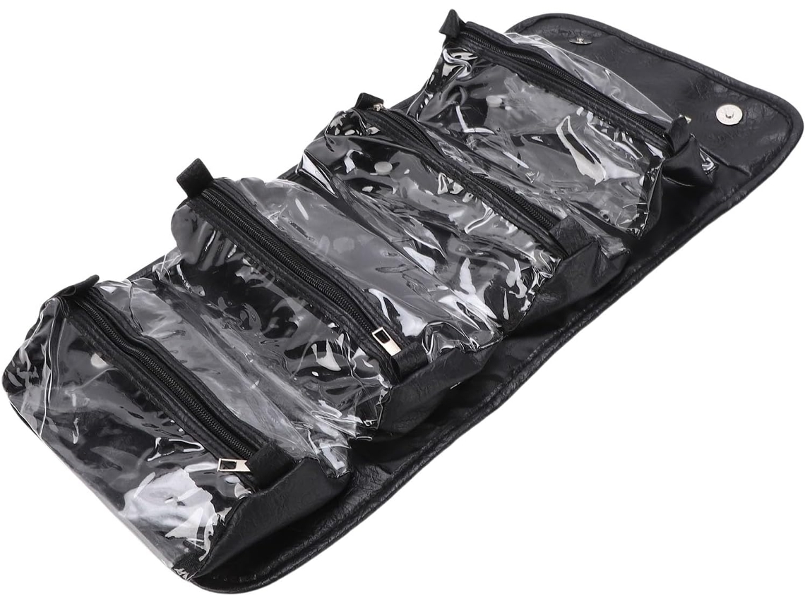 Neceser de maquillaje SFUSHOS 4 en 1 desmontable y enrollable para viajes