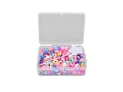 Kit de cuentas de poni de colores caramelo para hacer joyas, pulseras, collares y manualidades.