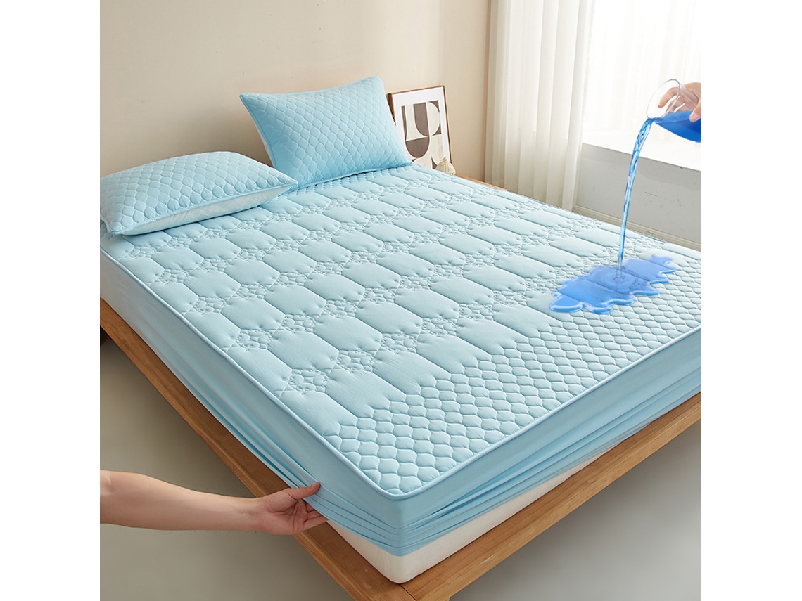 Protector De Colchón Impermeable Y Transpirable Lavable A Máquina Para Colchones De 5 A 28cm De Grosor (azul/90×190cm) Digitallab