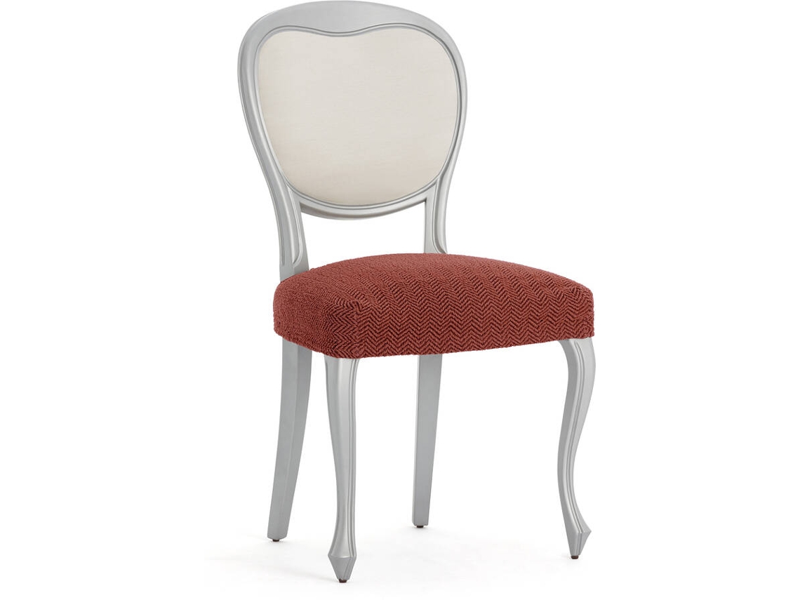 Funda de Silla EYSA Premium Jaz Pack de 2 Fundas Tejido Multielástico (50 x 50 x 5 cm - Poliéster y Algodón - Caldera)