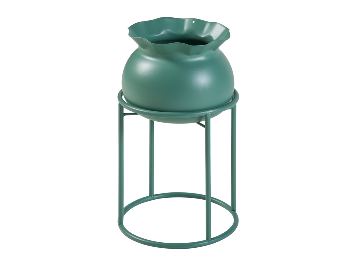 Soporte para plantas Assen con macetero metal 32xØ20cm - Verde [EN.CASA]