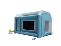 Cabina de Pintura Inflable 4x2.5x2.5 M con Ventilación, Puertas Desmontables y Filtros de Carbón Tekmaquinas