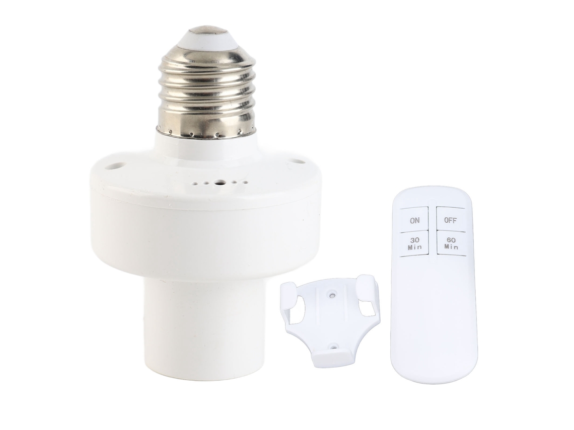 2026-base De Bombilla Inalámbrica Con Control Remoto Y Temporizador 30-60min Para E26 E27