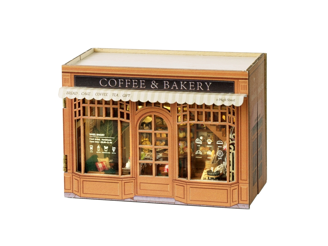 Colección Cubo Fantástico, Tiempo De Bagel. Maqueta Plegable 3d Realista Con Gran Detalle Y Luces Led.