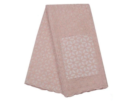 Tela De Encaje Nigeriano Kano Algodón Suizo Voile (D - 5 Yardas - 120 Cm)