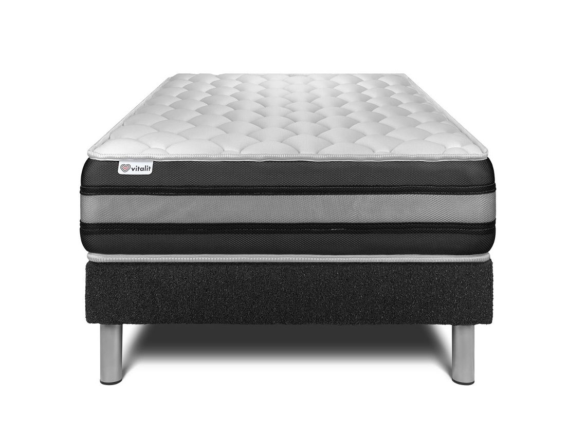 Canapé de Matrimonio Vitalspring Zen Altura VITALIT Espuma con memoria Negro (90x200)