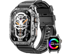 Relojes inteligentes para hombre con pantalla AMOLED grande de 1,96 pulgadas, siempre en pantalla, responde llamadas y rastreador de actividad física con Yizhood