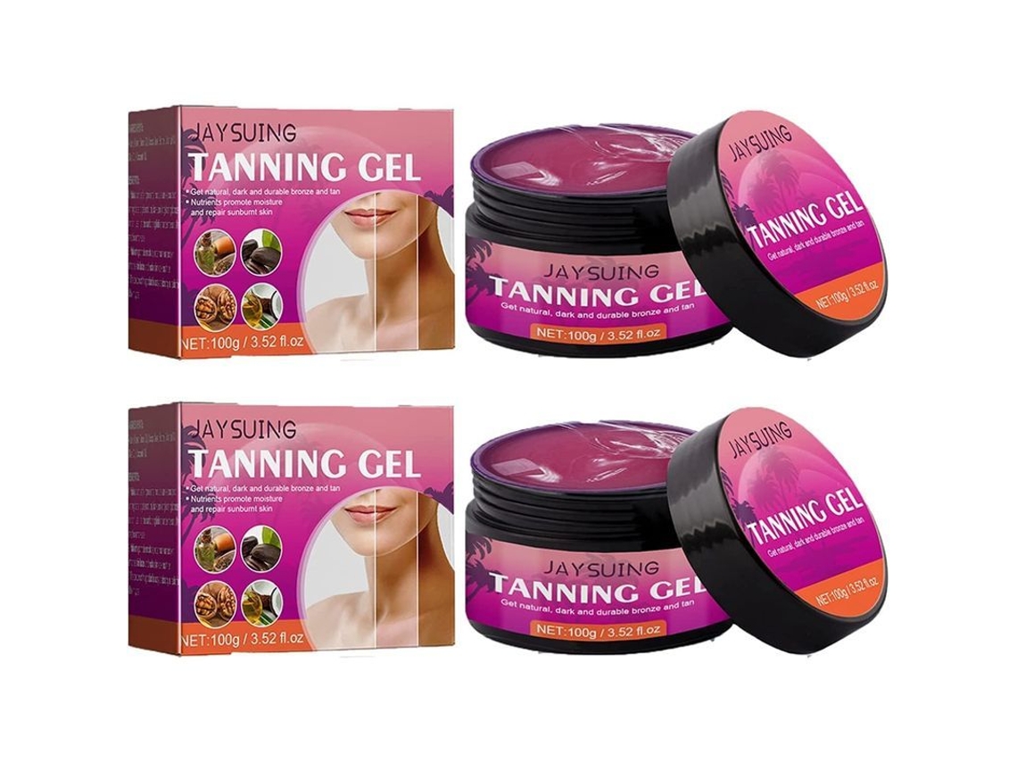 Gel Bronceador Intensivo Con Aroma A Frutas, Acelerador De Bronceado Natural Para Exteriores, 2 Unidades.