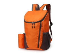 Mochila ligera y compacta, resistente al agua, para senderismo, uso diario, acampada y viajes al aire libre, de color naranja.