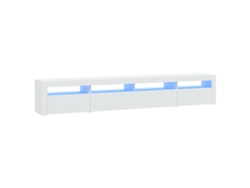Mueble TV con luces LED 240x35x40 cm Blanco MAISON EXCLUSIVE