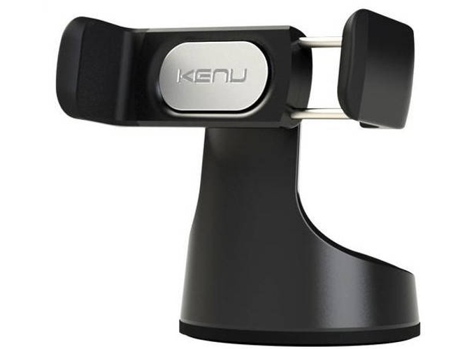 Soporte Kenu Airbase pro smartphone plateado para coche por ventosa gira 360º de 4 6 62
