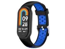 Pulsera para Xiaomi Smart Band 10/9/8 - Silicona bicolor - Conector metálico