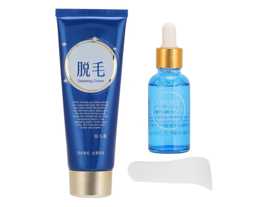 Crema Depilatoria Suave Con Sérum Reparador Hidratante Set Cuidado De La Piel Corporal Para Eliminar Pelo De Piernas
