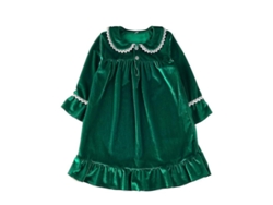 2026-pijamas De Navidad Rojo Para Niños Niñas Tela De Terciopelo Dorado Calientitos Talla Verdadera Invierno 5-6t C Green