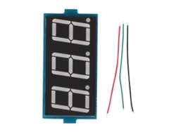 2 Unidades 0.56 Pulgadas 3 Cables 3 Pantallas Dígito Led Voltímetro Digital Cc 5v-90v