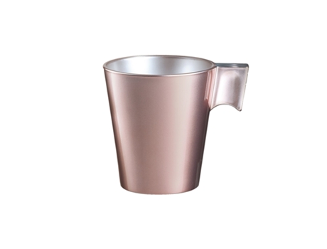 LUMINARC Flashy - Taza de Café de 8 cl en Vidrio Templado Metalizado. Rosa
