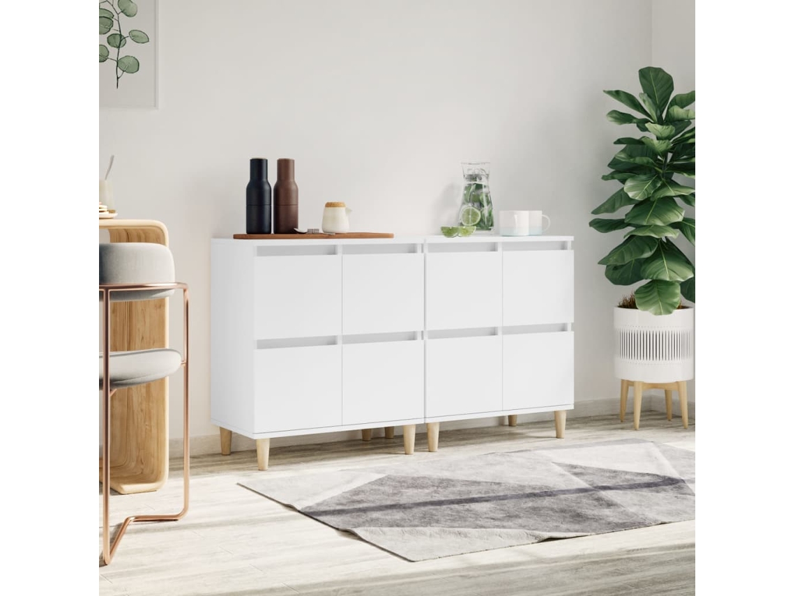 Lovely Home Aparador 2 Pzs 60X35X70 Cm Derivados de Madera Blanco