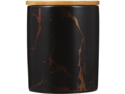 Tarro Cerámica Resistente Hermética Color Negro Almacenamiento Cocina Tapa